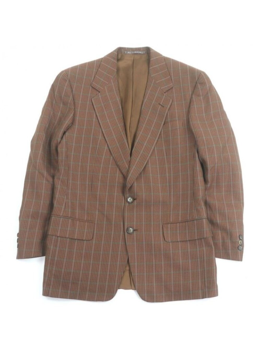 Gucci Vintage Tom Ford Early Plaid Logo Button Single Tailored Jacket Blue